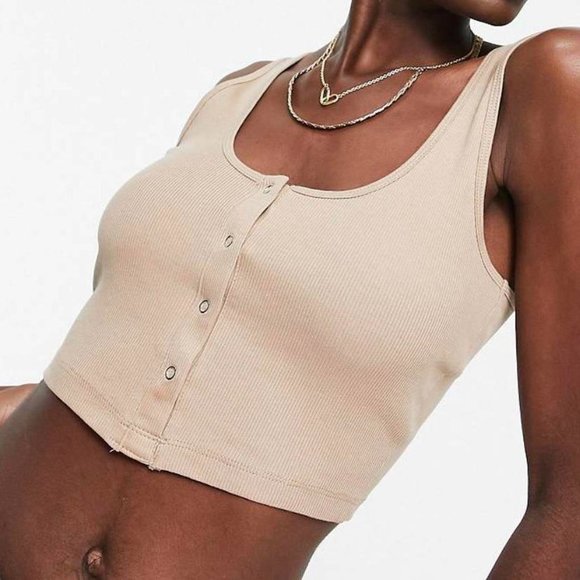 ASOS Design Womens Tan Crop-top